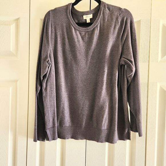 Style & Co Gray Pullover Crewneck Women's Sweater, 1X - Picture 1 of 4